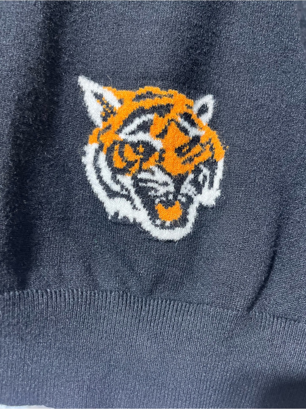 Lala Black Crewneck Sweater with Tiger Embroidery - Picture 7 of 8